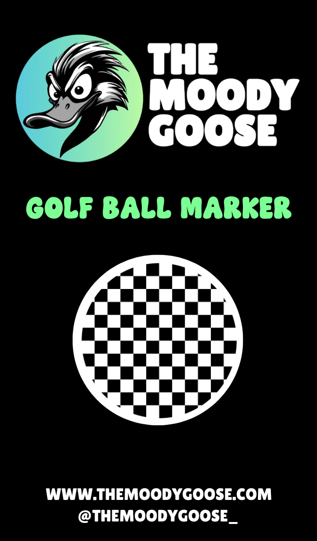 BLACK AND WHITE CHECKERED - BALL MARKER