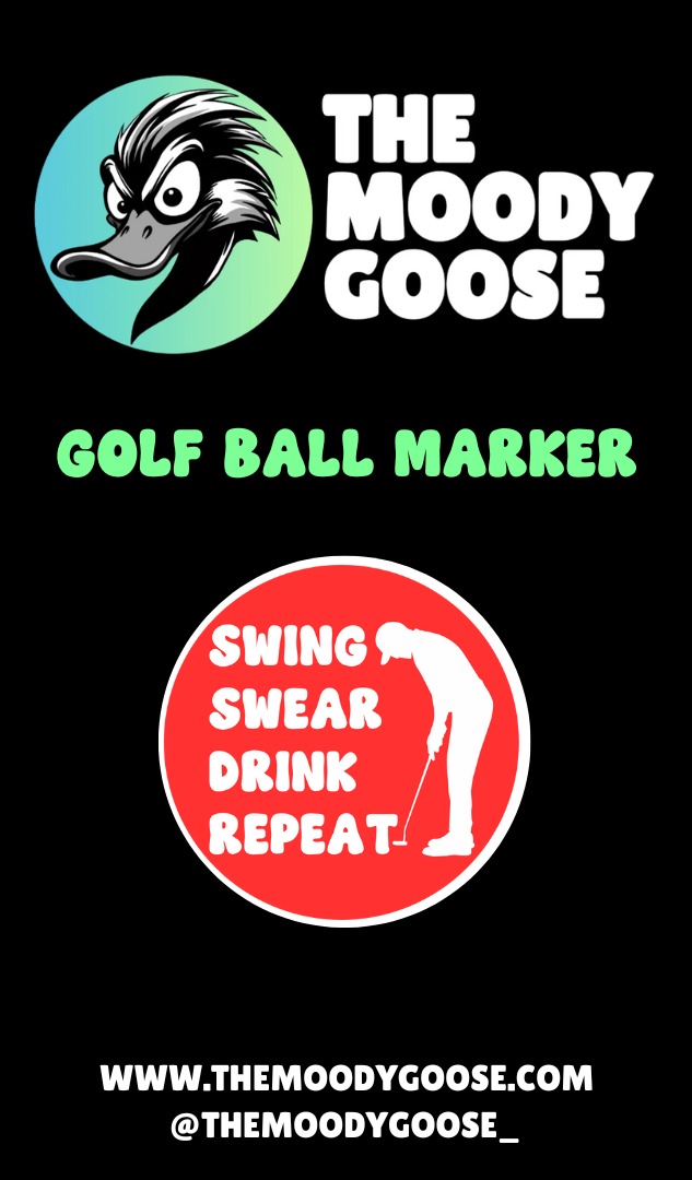 SWING SWEAT DRINK REPEAT (RED) - BALL MARKER