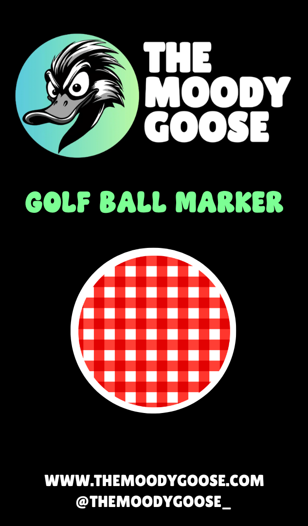 GINGHAM RED - BALL MARKER