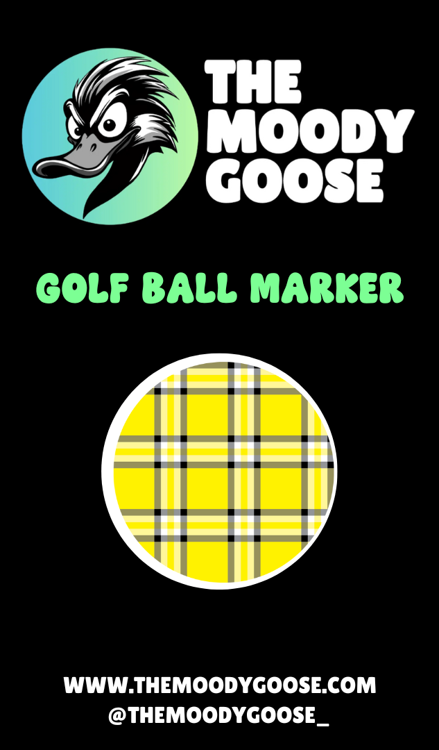 YELLOW PLAID - BALL MARKER